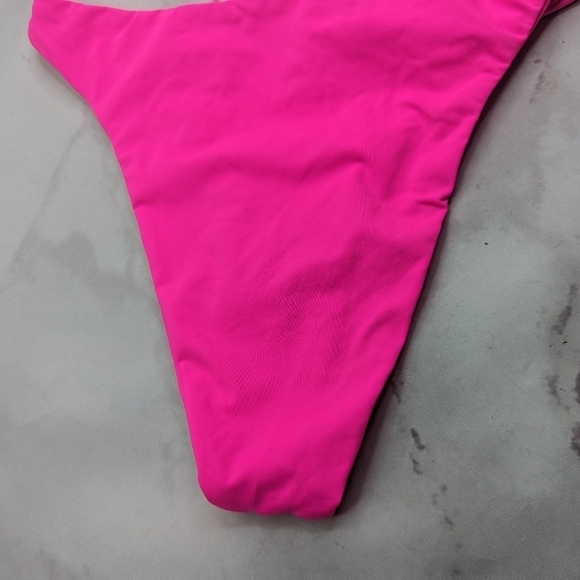 Good American Swim Bottom Women Hot Pink Better Cheeky Bikini Always Fit - Picture 8 of 10